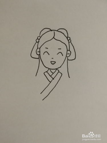 古代未出阁的女子简笔画怎么画