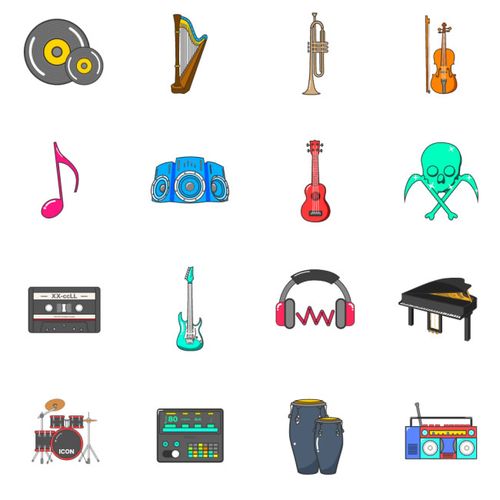 16款音乐器材系列图标