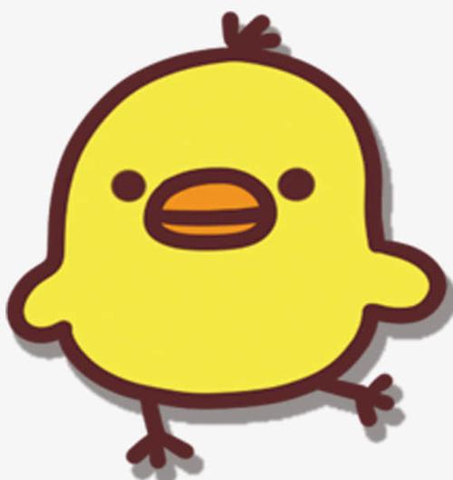 黄色卡通小鸡动物元素