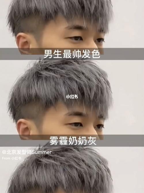 雾霾灰男生帅气发色_发色_雾霾_payahair(望京旗舰店)