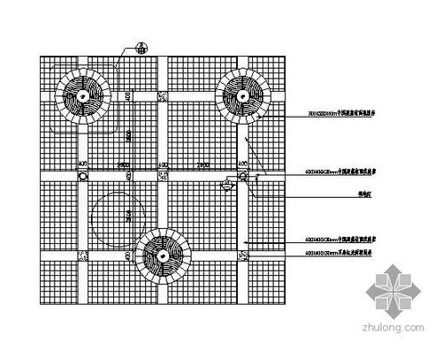 某商业街树阵广场详图