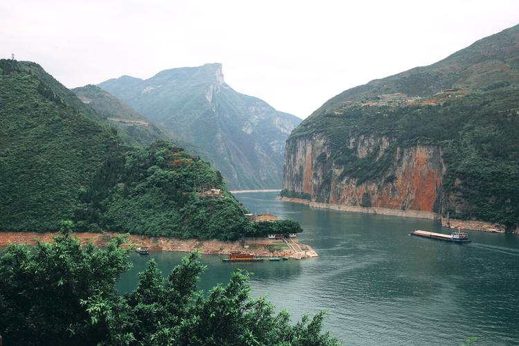 人民币背景重庆瞿塘峡白帝城