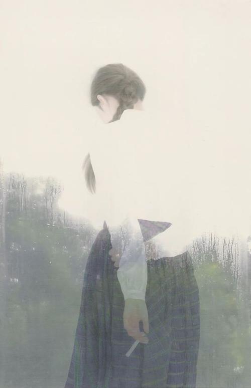 特邀参展:徐华翎《窗外1》 150cm×97cm 绢本设色 2018年