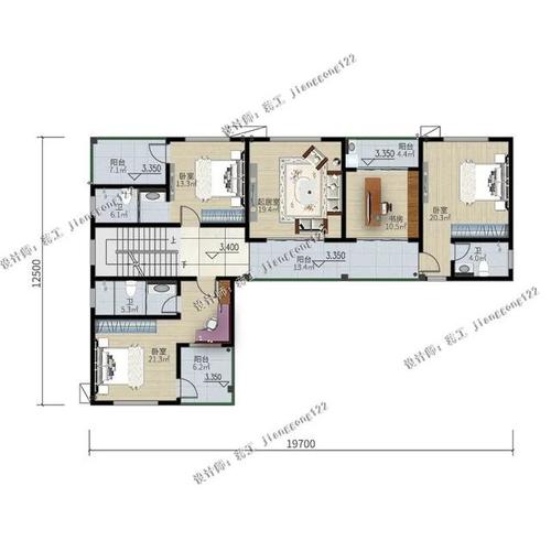 3款二层农村别墅,l型布局设计太到位了