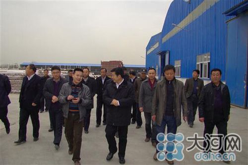 开封市委书记祁金立在开封县黄龙产业集聚区进行考察