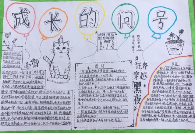 成长的问号 横峰一小第十七届亲子读书会手抄报