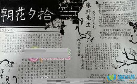 关于朝花夕拾阿长的手抄报 朝花夕拾手抄报