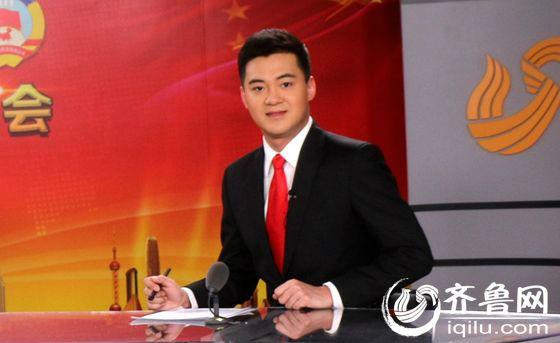 山东广播电视台新闻中心主持人杨强.(齐鲁网记者 白少光摄)