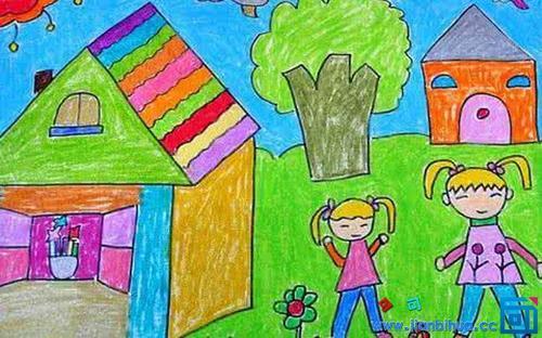 我的家简笔画儿童画简单