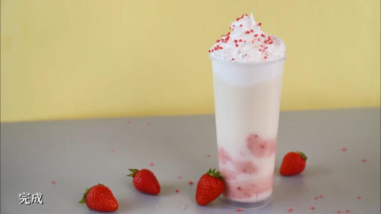 雪顶草莓椰奶/草莓雪山/草莓麻薯椰奶/秋