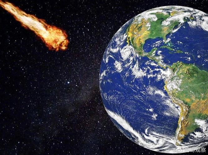 图为小行星撞击地球想象图