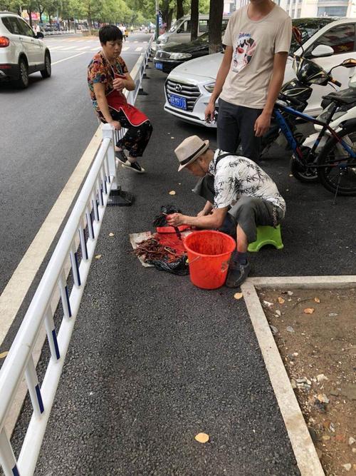 临街露天宰杀,腥臭无比