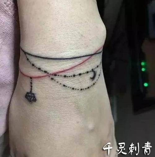 小清新手腕纹身手稿图案