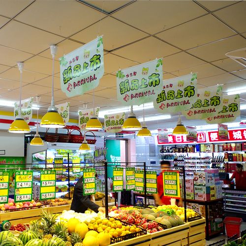 海报圣诞节纸质吊旗串旗办公室店铺挂画杆宣传吊旗周年用品挂钩