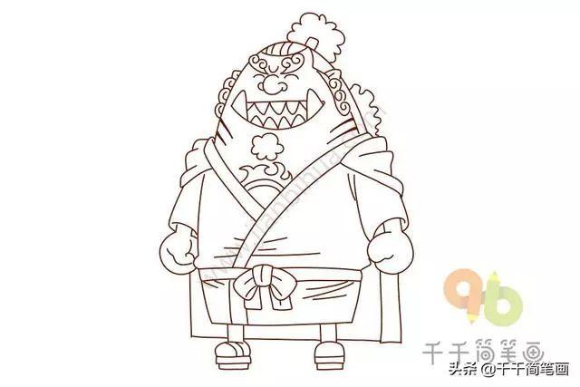 动漫15组海贼王人物简笔画一看就会