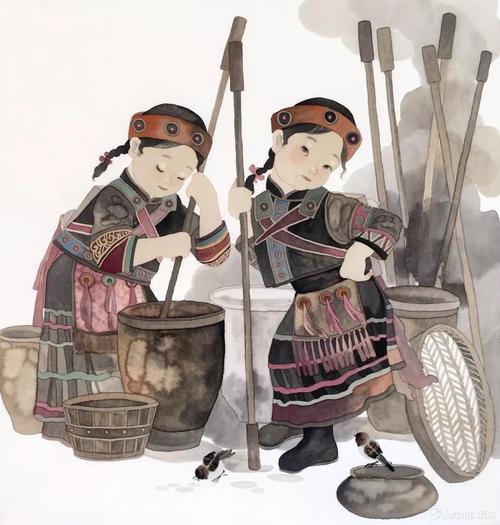 纳西族 68cm*68cm拉祜族68cm*68cm鄂伦春族68cm*68cm乌孜别克族68cm*