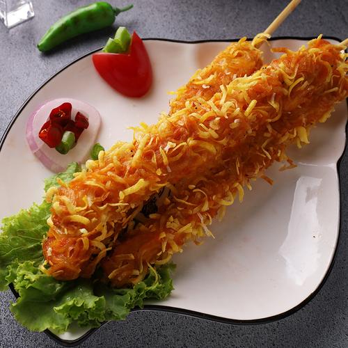 商用虾皮鸡柳15串油炸小吃鸡肉炸串半成品鸡排鸡肉零食