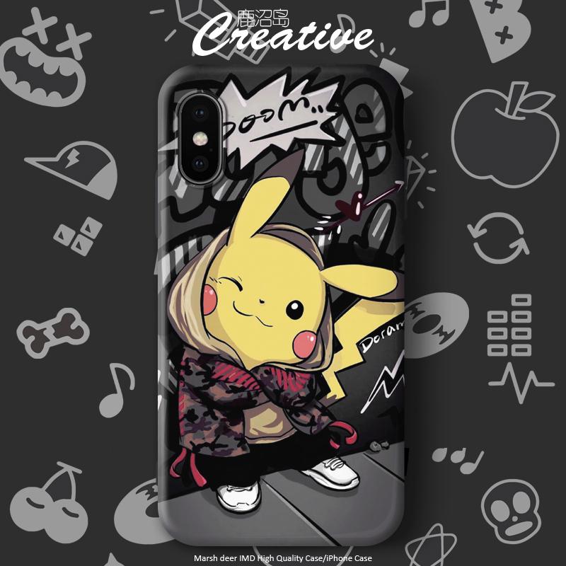 热销口袋妖怪手机壳_卡通潮牌可爱皮卡丘iphone手机壳87plus苹果11pro