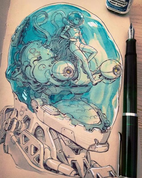 很有张力的插画,手绘板绘样样精通