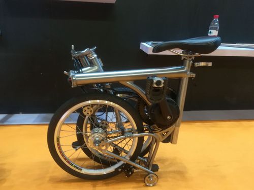 钛合金自行车小布折叠带电机助力车架折叠电动车车架大梁横梁车架