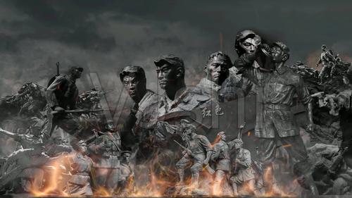 抗日战争人民英雄英勇战斗_1920x1080_高清视频素材