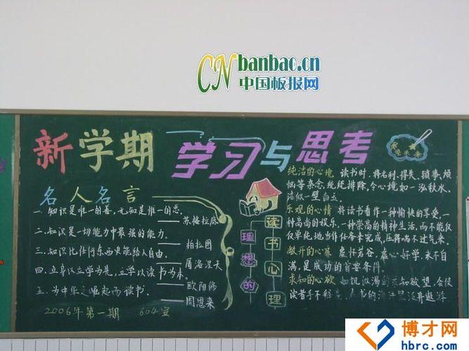 新学期开学黑板报图片_4p