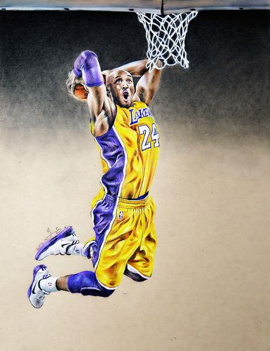 kobe bryant哪有那么多为什么|纯艺术|彩铅|银粑粑 - 原创作品 - 站酷