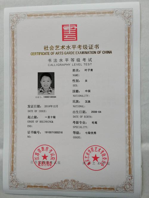 瞧 这些孩子在江苏省书法水平等级证书考试中取得了这么好的成绩,给