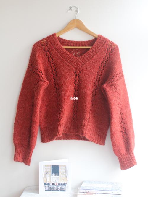 落肩袖短毛衣_落肩_毛衣_编织_复古_棒针编织_时尚_穿