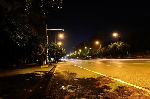 学拍夜景.
