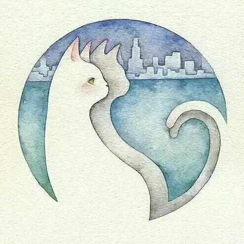 简单手绘 水彩 森系 小清新插画 来自森林的呼吸