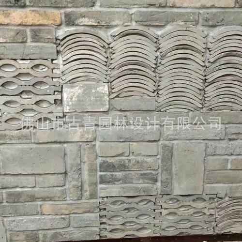 批发供应【中式古建】艺术背景砖瓦墙 立瓦造型青砖墙