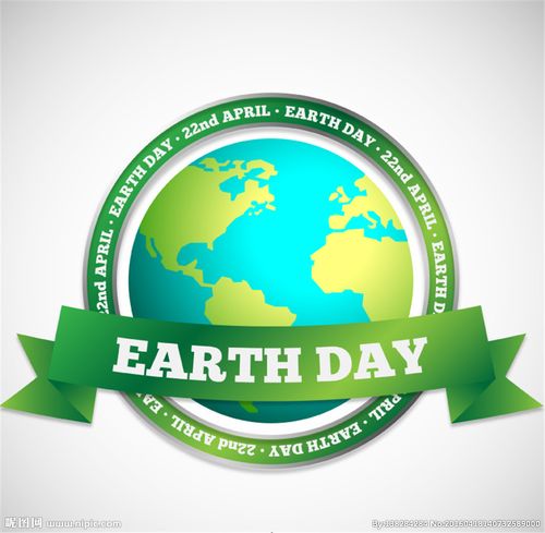 创意世界地球日标签矢量素材图片