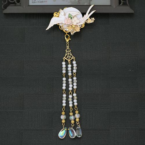 铭侣古风发饰汉服头饰古装配饰少女儿童古代饰品步摇蜻蜓发夹边夹流苏