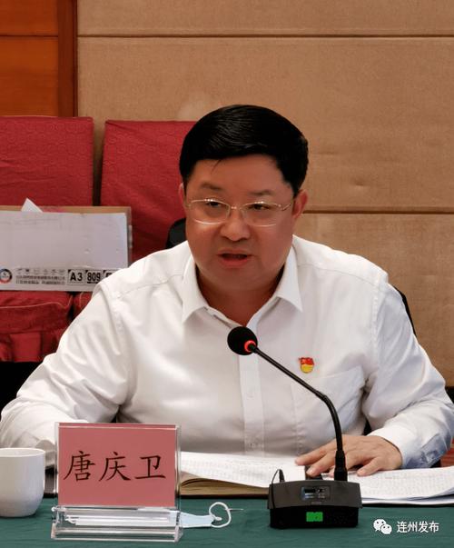 连州市长唐庆卫就代表所提问题进行回应,解答,并代表市政府向代表们作