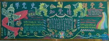 怀党恩跟党走黑板报 黑板报图片大全