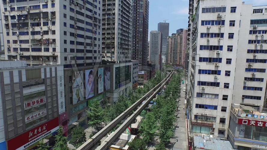 重庆杨家坪轻轨航拍