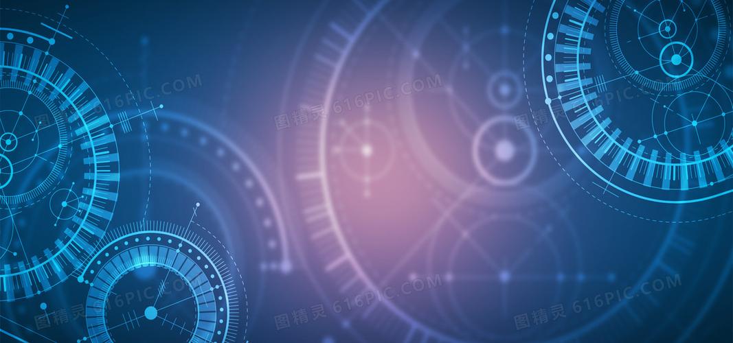 商务科技蓝色背景图