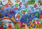 海底世界儿童画:妙不可言的海底世界