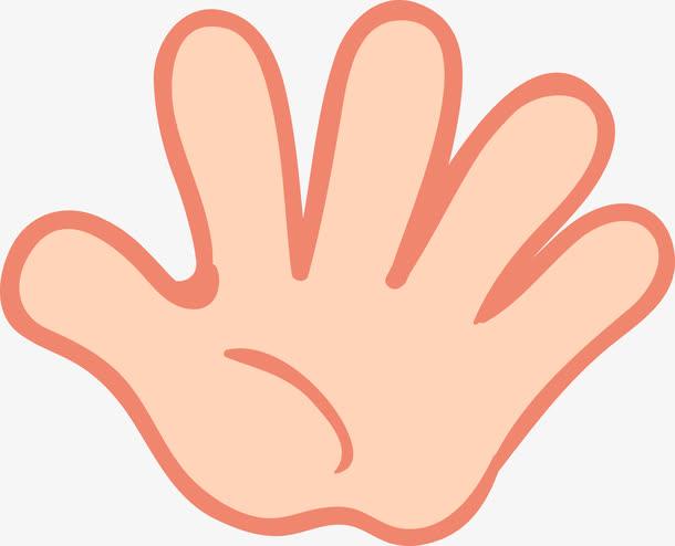 卡通展开的手指图