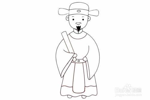 画古代人物清朝官员简笔画人物古代官员儿童简笔画古代官人站着简笔画