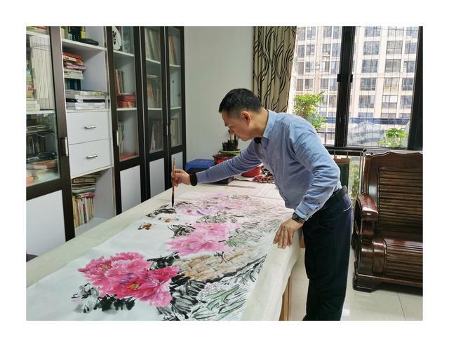 陈海波书画作品:《紫氤红氲》(中国画)2020.04.25