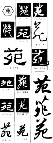 苑 字要怎么写漂亮 有图吗?这个字我怎么写都写不好啊