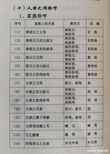 人世之间之家族称呼
