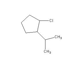 2-异丙基-1-氯环戊烷 结构式