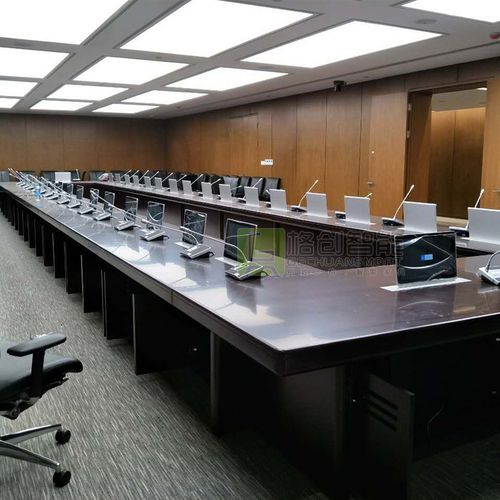 天门无纸化升降会议桌天门翻转显示器会议桌 天门升降