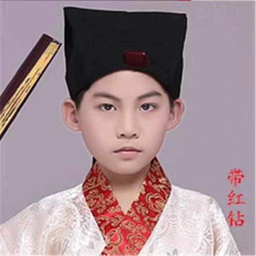 汉服秀才古代书生帽男成人礼古风帽书童童帽音乐枕