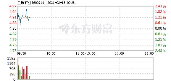 金瑞矿业2月18日快速回调