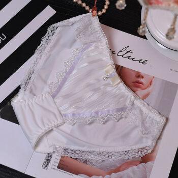 12条日系甜美蕾丝内裤女冰丝女生韩版女内裤女士低腰式短裤学生一条装