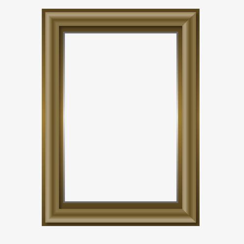 矢量棕色木质镜框放大框
